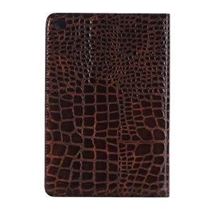 huismerk Krokodil textuur horizontale Flip Smart lederen draagtas met houder & Card Slots & portemonnee voor iPad Mini 4(Brown)