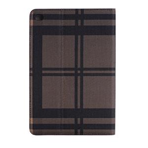 huismerk Raster textuur horizontale Flip Smart lederen draagtas met houder & Card Slots & portemonnee voor iPad Mini 4(Brown)