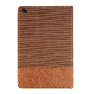 huismerk Kruis textuur horizontale Flip Smart lederen draagtas met houder & Card Slots & portemonnee voor iPad Mini 4(Brown)