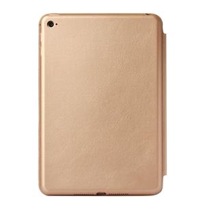 huismerk Horizontale Flip effen kleur lederen draagtas met houder & slaap / Wake-up functie voor iPad mini 4(Gold)