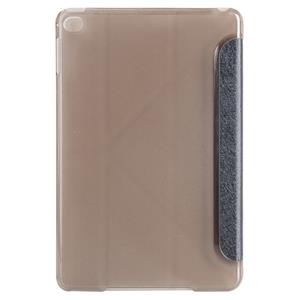 Huismerk Transformatoren stijl Silk textuur horizontale Flip effen kleur lederen draagtas met houder voor iPad mini 4(Black)
