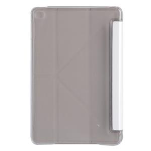 huismerk Transformatoren stijl Silk textuur horizontale Flip effen kleur lederen draagtas met houder voor iPad mini 4(Silver)