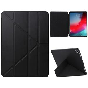 huismerk Millet textuur PU + silica gel volledige lederen case voor de iPad Air (2019)/iPad Pro 10 5 inch met multi-vouwen houder (zwart)