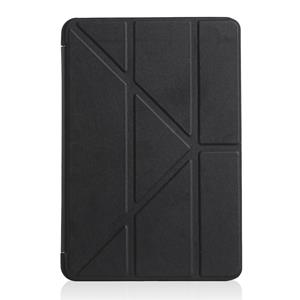 huismerk Millet textuur PU + silica gel volledige lederen case voor iPad mini 2019 met multi-vouwen houder (zwart)