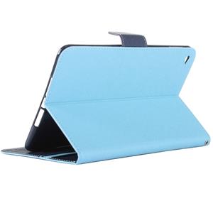 huismerk KWIK GOOSPERY cross textuur horizontale Flip lederen draagtas met houder & kaartsleuven & portemonnee voor iPad Mini 4 (blauw)