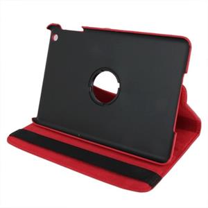 huismerk 360 graden draaiend lederen hoesje met houder voor iPad mini 1 / 2 / 3 (rood)