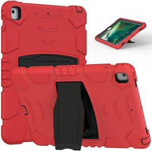 huismerk 3-laags beschermingsscherm Frame + PC + Siliconen Schokbestendig Combinatiecase met Houder voor iPad 9.7 / / AIR 2 / PRO 9.7 (Rood + Zwart)