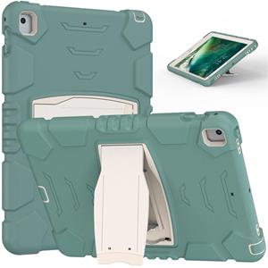 huismerk 3-laags beveiligingsschermframe + pc + Siliconen Schokbestendig Combinatiecommissie met houder voor iPad 9.7 / / AIR 2 / PRO 9.7 (Emerald Green)