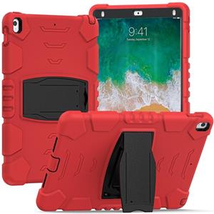 huismerk 3-laags beschermingscherm Frame + PC + Siliconen Schokbestendig Combinatiecase met Houder voor iPad Pro 10.5 / (rood + zwart)