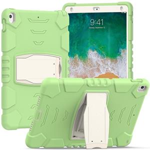 huismerk 3-laags bescherming scherm frame + PC + siliconen schokbestendige combinatie geval met houder voor iPad Pro 10.5 (2019) / (2017)(Matcha Green)