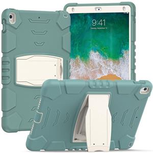 huismerk 3-laags beschermingscherm Frame + PC + Siliconen Schokbestendig Combinatiecase met Houder voor iPad Pro 10.5 / (Emerald Green)