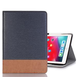 huismerk Cross textuur horizontale Flip PU lederen case voor iPad Pro 11 inch (2018) met houder & kaartsleuven & portemonnee (donkerblauw)