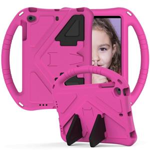 huismerk Voor iPad Mini5/4/3/2/1 EVA Flat Anti Falling Protective Case Shell met Holder(RoseRed)