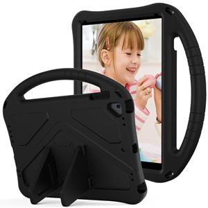 huismerk Voor iPad Air/Air2/9.7(2018)&(2017) EVA Flat Anti Falling Protective Case Shell met Holder(Black)