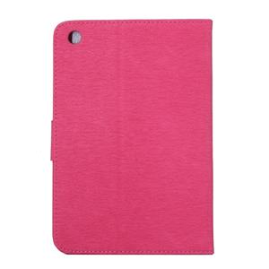 huismerk Voor iPad mini 3 ingedrukt bloemen vlinder patroon horizontale Flip PU lederen draagtas met magnetische Buckle & houder & Card Slots & Wallet(Magenta)