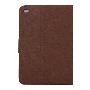 huismerk Voor iPad mini 4 ingedrukt bloemen vlinder patroon horizontale Flip PU lederen draagtas met magnetische Buckle & houder & Card Slots & Wallet(Brown)