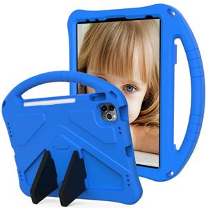 huismerk Voor iPad Pro 11(2020&2018) EVA Flat Anti Falling Protective Case Shell met Holder(Blue)