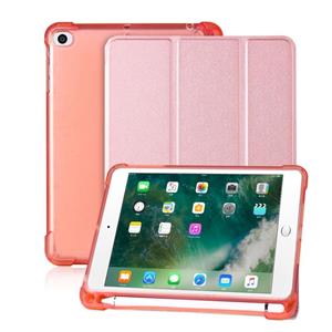 huismerk Voor iPad mini 5 / mini 4 / mini 3 / mini 2 / mini 3-vouwbare Litchi Texture Horizontale Flip PU Leder + Schokbestendige TPU Case met Holder & Pen Slo