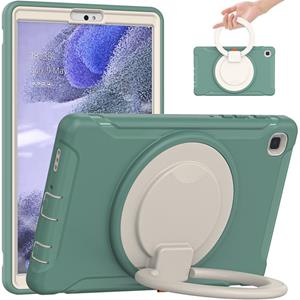 huismerk Schokbestendige siliconen + pc-beschermhoes met 360 graden rotatie opvouwbare handvat grip houder & pen slot voor Samsung Galaxy Tab A7 Lite T220 (Emm