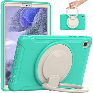 huismerk Schokbestendige siliconen + pc-beschermhoes met 360 graden rotatie opvouwbare handvat grip houder & pen slot voor Samsung Galaxy Tab A7 Lite T220 (min