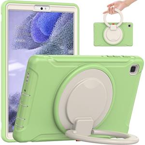 huismerk Schokbestendige siliconen + pc-beschermhoes met 360 graden rotatie opvouwbare handvat grip houder & pen slot voor Samsung Galaxy Tab A7 Lite T220 (Mat