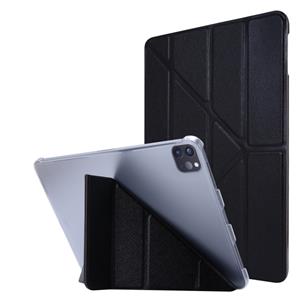 huismerk Voor iPad Pro 11 (2020) Silk Texture Horizontal Deformation Flip Leather Case with Three-folding Holder(Black)