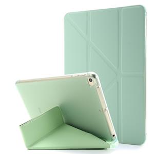 huismerk Voor iPad Mini 4 Airbag Vervorming horizontale flip lederen behuizing met houder (Mint Green)