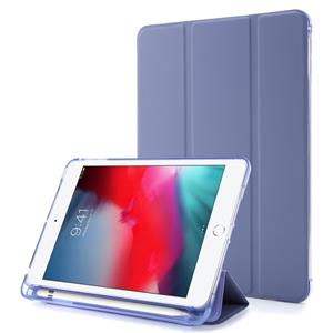 huismerk Voor iPad Mini 4 Airbag horizontale flip lederen behuizing met drievoudige houder (paars)