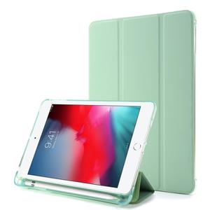 huismerk Voor iPad Mini 4 Airbag horizontale flip lederen behuizing met drievoudige houder (Mint Groen)