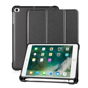 huismerk Voor iPad mini 5 / mini 4 / mini 3 / mini 2 / mini 3-vouwbare Litchi Texture Horizontale Flip PU Leder + Schokbestendige TPU Case met Holder & Pen Slo