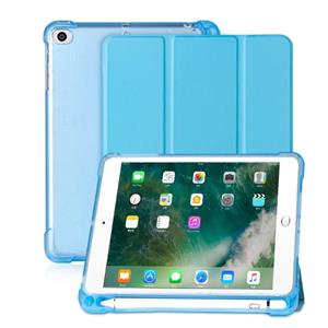 huismerk Voor iPad mini 5 / mini 4 / mini 3 / mini 2 / mini 3-vouwbare Litchi Texture Horizontale Flip PU Leder + Schokbestendige TPU Case met Holder & Pen Slo