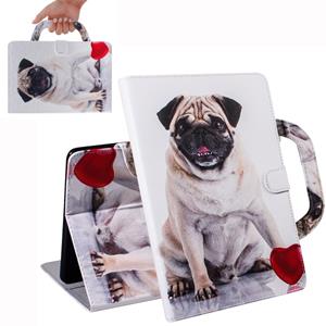 huismerk Voor iPad 11 (2020) 3D Gekleurde tekening Horizontale Flip Lederen kast met Holder & Card Slot & Wallet & Handle(Pug)