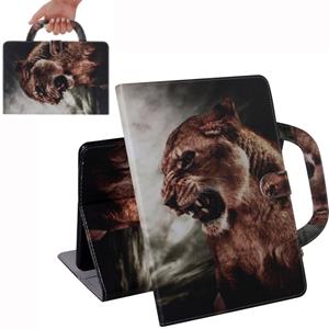 huismerk Voor iPad 11 (2020) 3D Gekleurde tekening Horizontale Flip Lederen kast met Houder & Kaartslot & Wallet & Handle(Lion)