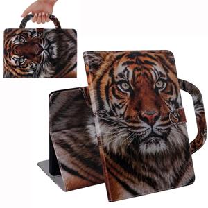 huismerk Voor iPad 11 (2020) 3D Gekleurde Tekening Horizontale Flip Lederen Hoes met Houder & Card Slot & Wallet & Handle(Siberian Tiger)