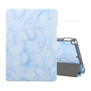 huismerk Voor iPad 10 2 inch marmer textuur patroon horizontale Flip lederen draagtas met drie-vouwen houder & Pensleuf & slaap/Wake-up functie (blauw)