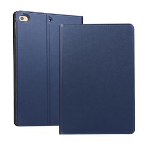 Huismerk Universele lente textuur TPU beschermende case voor iPad Mini 4/5 met houder (donkerblauw)