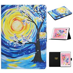 huismerk Voor iPad 5 Gekleurd tekenpatroon Horizontaal Flip Lederen hoesje met Holder & Card Slots & Sleep / Wake-up Functie (Starry Sky Tree)