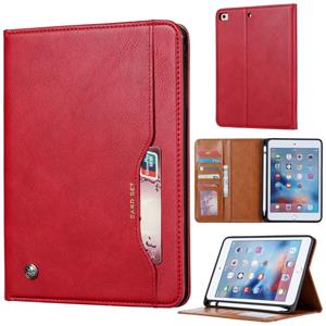 huismerk Knead huidtextuur horizontale Flip lederen case voor iPad mini 2019 met foto frame & houder & kaartsleuven & portemonnee & pen sleuf (rood)