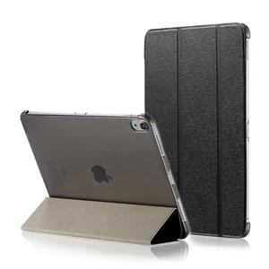 huismerk Silk textuur horizontale Flip magnetische PU lederen Case voor de iPad Pro 11 inch (2018) met drie-vouwen houder & slaap / Wake-up Function(Black)