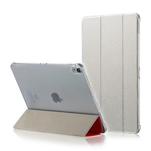 huismerk Zijde textuur horizontaal Flip ultradunne dubbelzijdige clip magnetische PU lederen case voor iPad Pro 11 inch (2018) met drie-opklapbare houder & sl