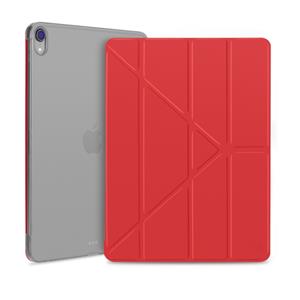 huismerk Multi-folding Shockproof TPU Protective Case for iPad Pro 12.9 inch (2018) with Holder & Sleep / Wake-up Function(Red)