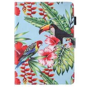 huismerk Voor iPad Pro 10.5 inch bloemen en vogels patroon horizontale Flip lederen draagtas met 3 versnellingen houder & Card Slots