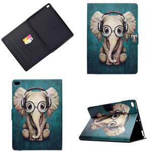 huismerk Elektrisch geperst links rechts platte veerkast met slaapfunctie Pen Cover & Card Slot & Holder(Elephant)