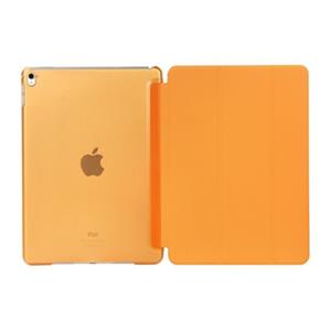 huismerk Pure kleur samenvoegen horizontale Flip lederen case voor iPad Pro 10 5 inch/iPad Air (2019) met houder (oranje)