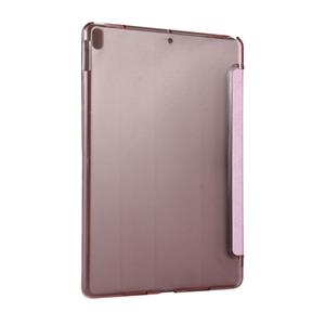 huismerk Voor iPad Pro 10.5 inch Silk structuur horizontaal Devoormation Flip lederen hoesje met 4-vouw houder & slaap / wekker(roze)