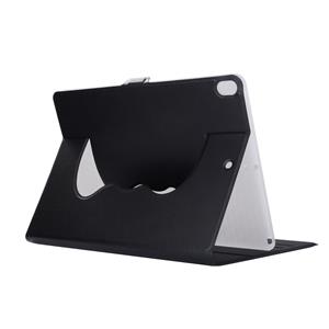 huismerk Horizontale Flip effen kleur elastische kracht lederen draagtas met 360 graden rotatie houder voor iPad Pro 10.5 inch (zwart)