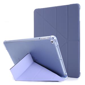 huismerk Voor iPad 9.7 (2018) & (2017) Airbag Deformatie Horizontale Flip Lederen Case met houder & penhouder(Paars)