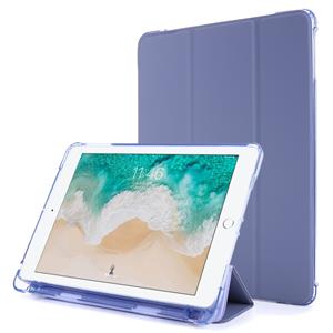 huismerk Voor iPad 9.7 (2018) & (2017) Airbag Horizontale Flip Lederen Kast met drievoudige houder & penhouder(Paars)