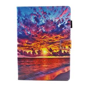 huismerk iPad Pro 10.5 inch horizontaal Zonsondergang patroon PU leren Flip Hoesje met houder slaap / ontwaak functie en opbergruimte voor pinpassen & pen