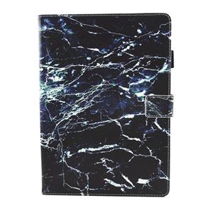 huismerk iPad Pro 10.5 inch horizontaal Zwart marmer patroon PU leren Flip Hoesje met houder slaap / ontwaak functie en opbergruimte voor pinpassen & pen